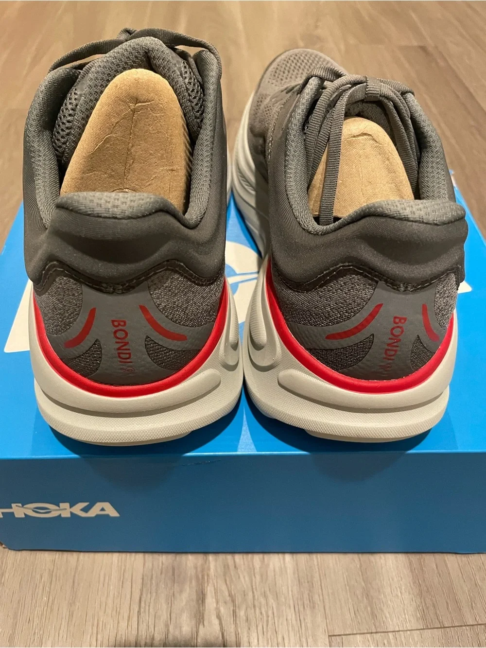 New Men’s Hoka Bondi 9 Running Shoes — Gray — Size 11.5 - Picture 5 of 8